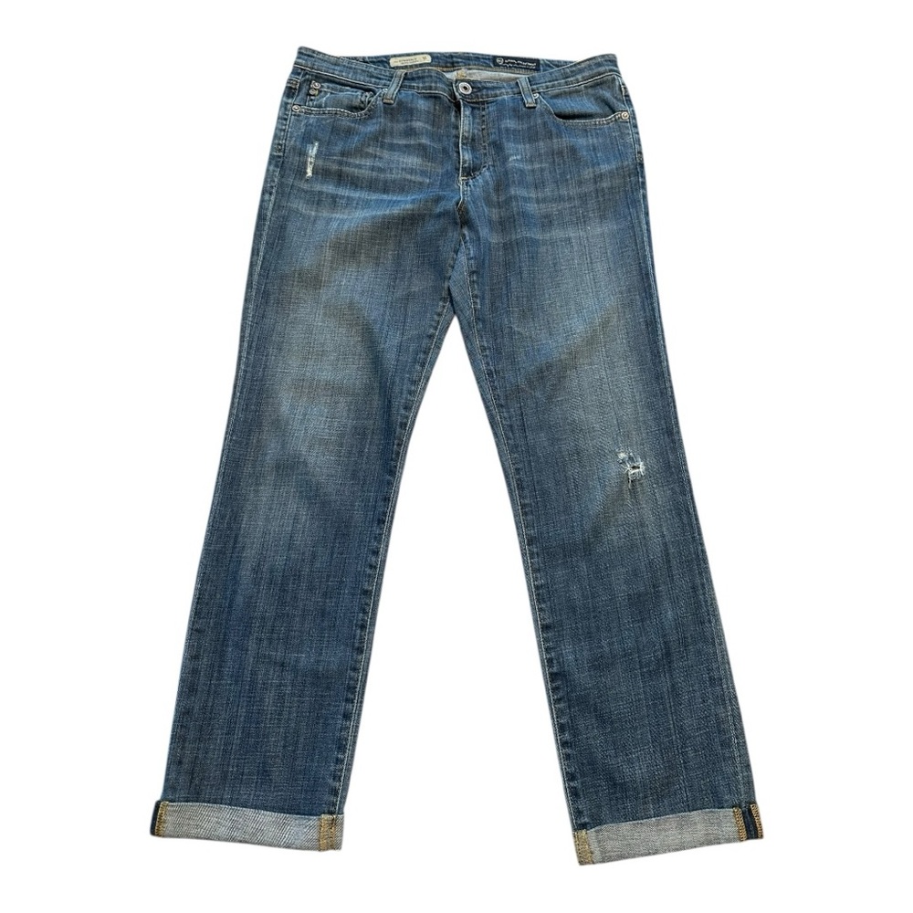 AG Adriano Goldschmied The Premiere Skinny Straight Jeans Capri Cuff 31x25 Denim